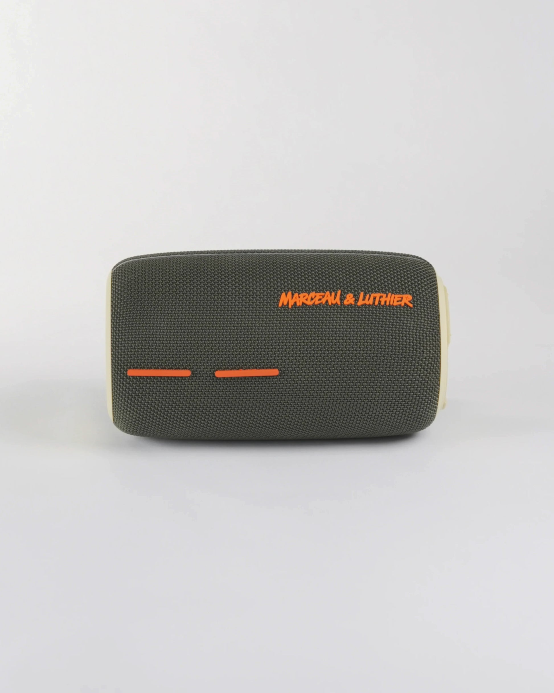 The Pigalle speaker resting horizontally, demonstrating its versatile design for different urban environments.